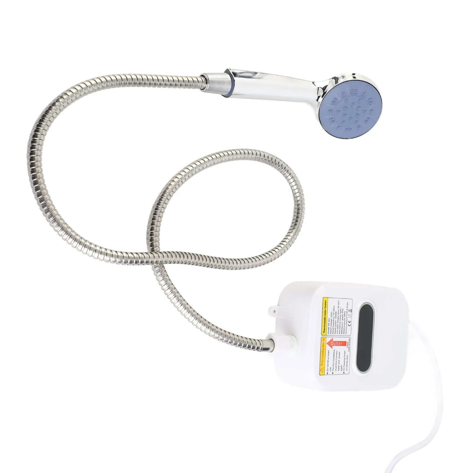 Small Instant Electric Water Heater LCD Temperature Display Water Heating Device IPX4 Quick Heating Water Heating Shower Set