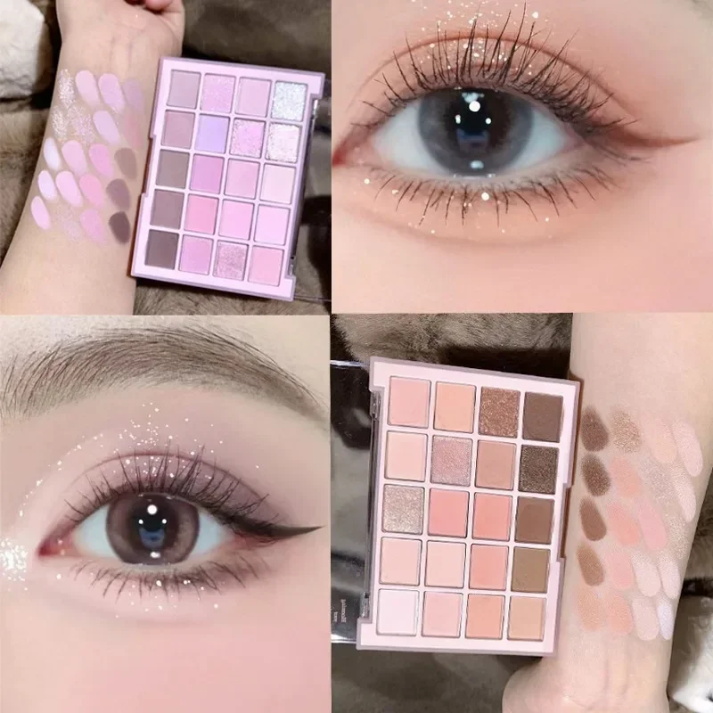 マットグリッターアイシャドウパレット韓国メイクアクリルシャドウパレットパーリーアイシャドウ 20 色防水女性化粧品