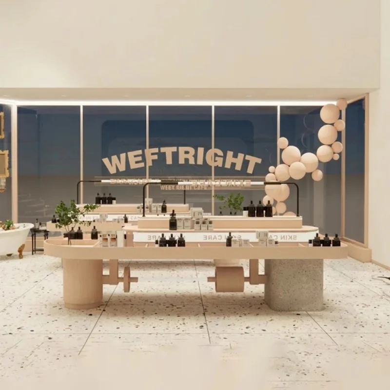 

Customize.Store Design Bespoke Cosmetic Store Fittings Display Showcase Display Cabinet Makeup Shop Furniture