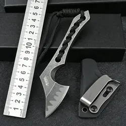 Mini cuchillo táctico de supervivencia EDC para exteriores, herramientas de Camping multifuncionales portátiles con funda K