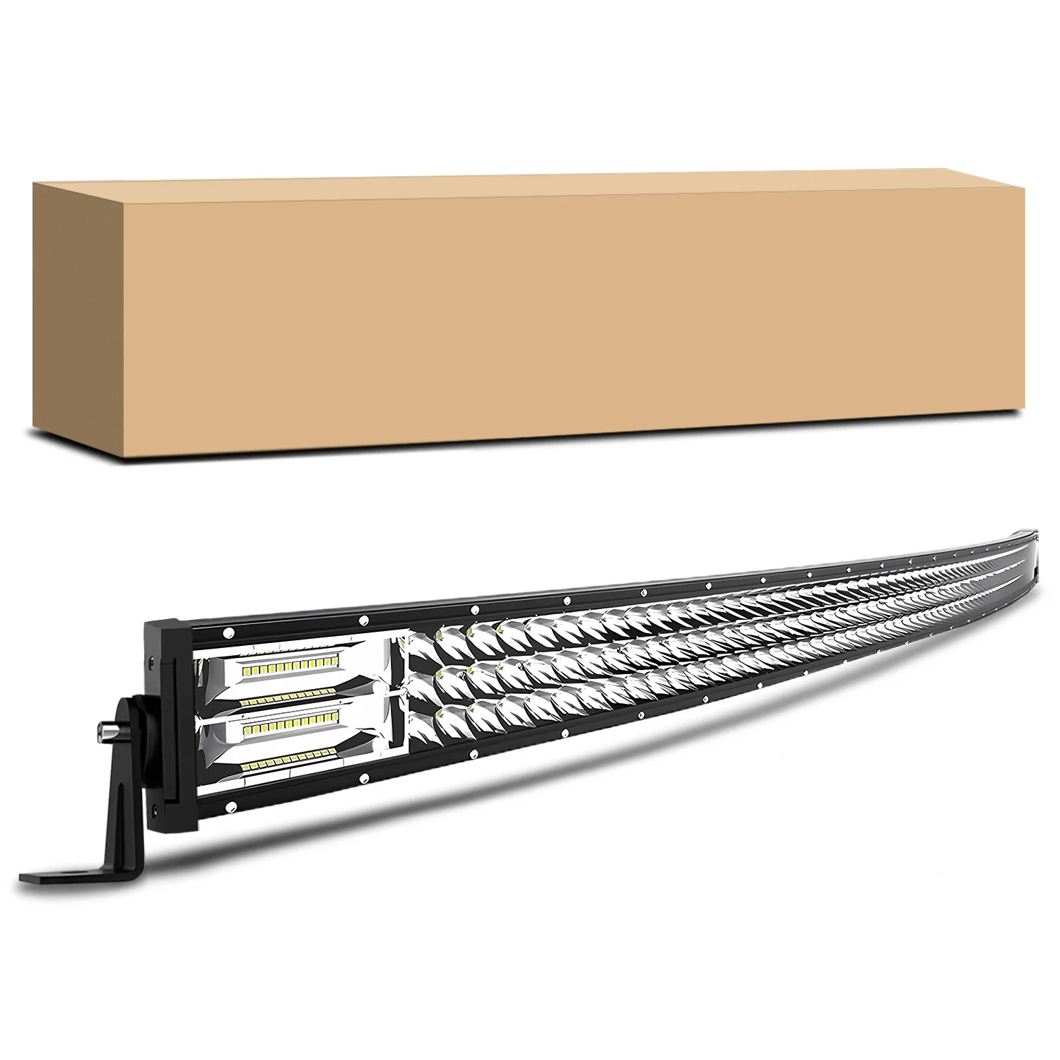 

42Inch Curved Surface LED Light Bar, 3000+ Lumens, 12-24V, Off Road Driving Work Lights, for Off-Road, Atvs, Utvs