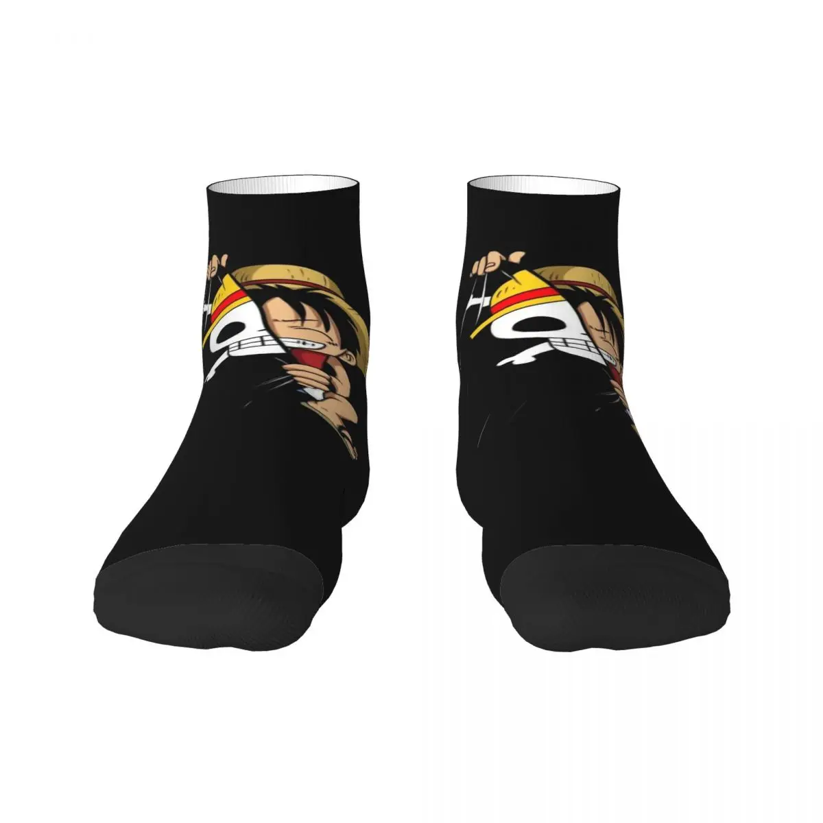 Cute One Pieces Cute Luffy Socks Women Men Warm 3D Printing Straw Hat Pirates Sports Football Socks