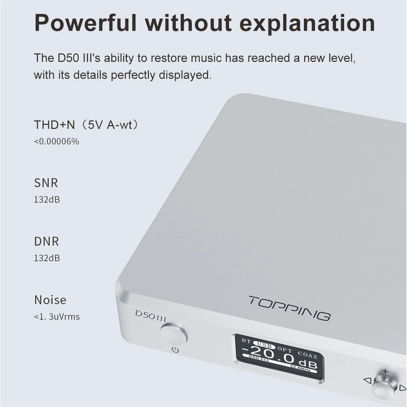 TOPPING D50 III Desktop HiFi DAC Decode Hi-Res Audio dual ES9039Q2M PCM768 DSD Bluetooth 5.1 LDAC Remote Control