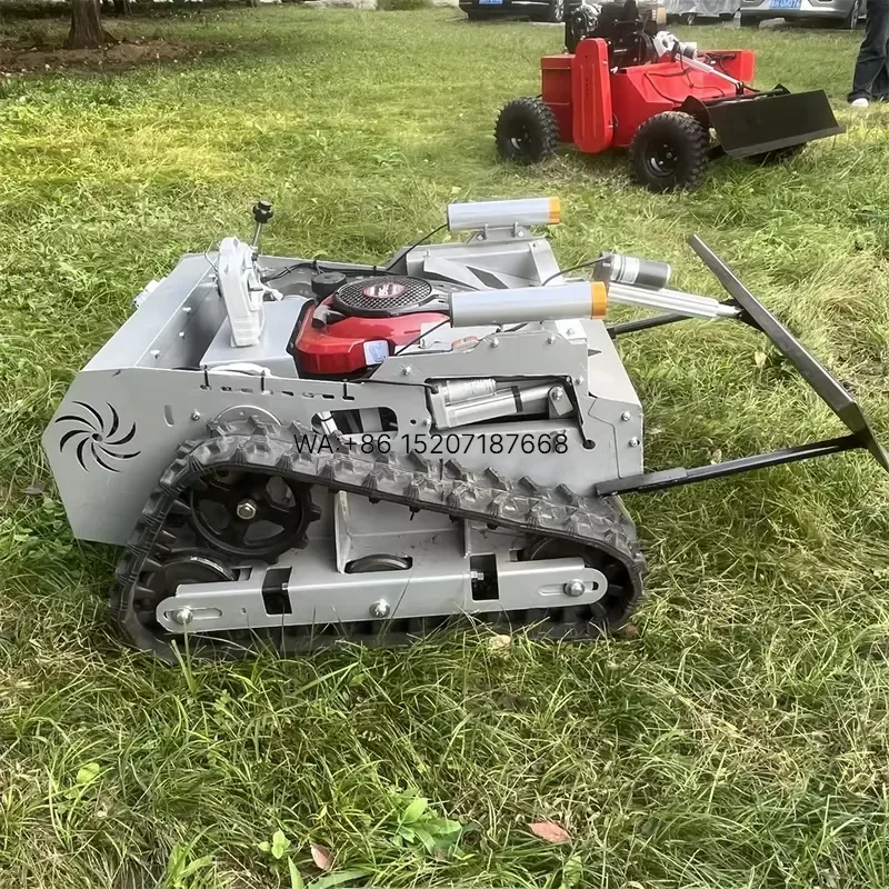 Wmwmnu Hot Selling Mini Crawler Automatic Lawn Mower 196cc 4-Stroke Remote Control Flail Mower GPS Robotic RC Slope Grass