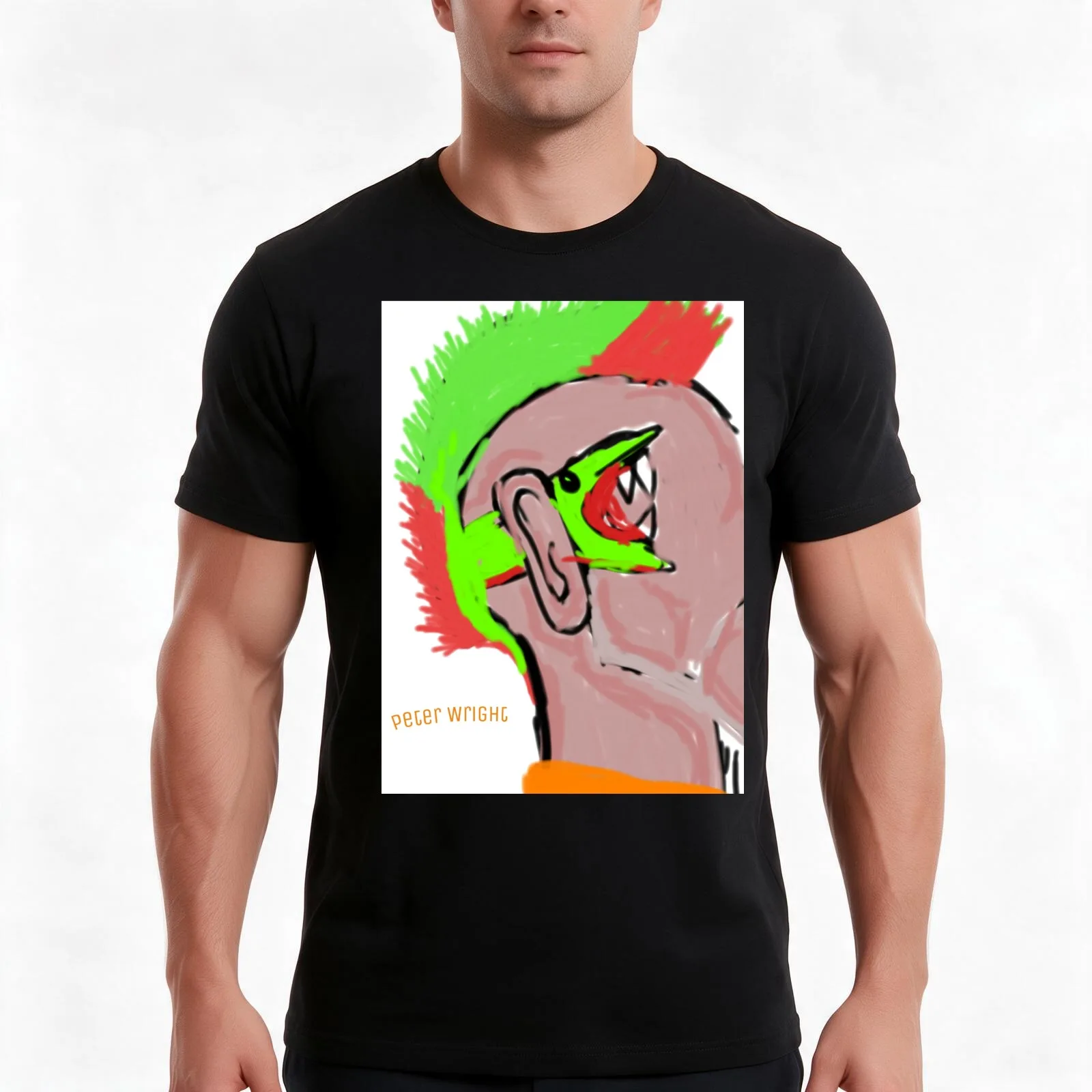 Peter Snake Bite Wright T-Shirt, Summer Casual Cotton Tee, Oversized Streetwear Tops, Vintage Graphic Print, Unisex Men Women