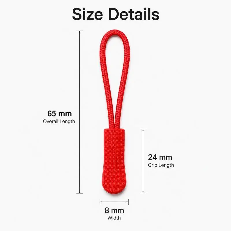 10 Stück Reißverschluss-Ziehgriff-Endstücke, geeignet für Seilanhänger, Ersatz-Clips, Reparatur von gebrochenen Schnallen, Reißverschluss-Tab für Reisetaschen, Koffer, Zelte, Rucksäcke – Detail 2