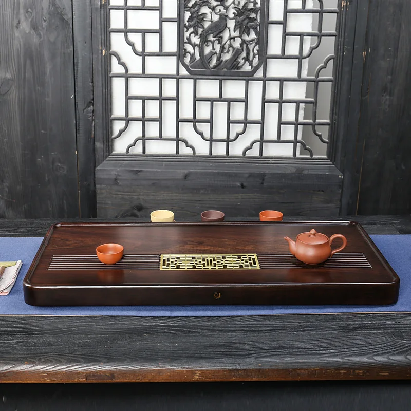 Keywords tea tray, ebony, solid wood, whole piece, simple home, integration, minimalism, kung fu, tea set, tea ceremony,