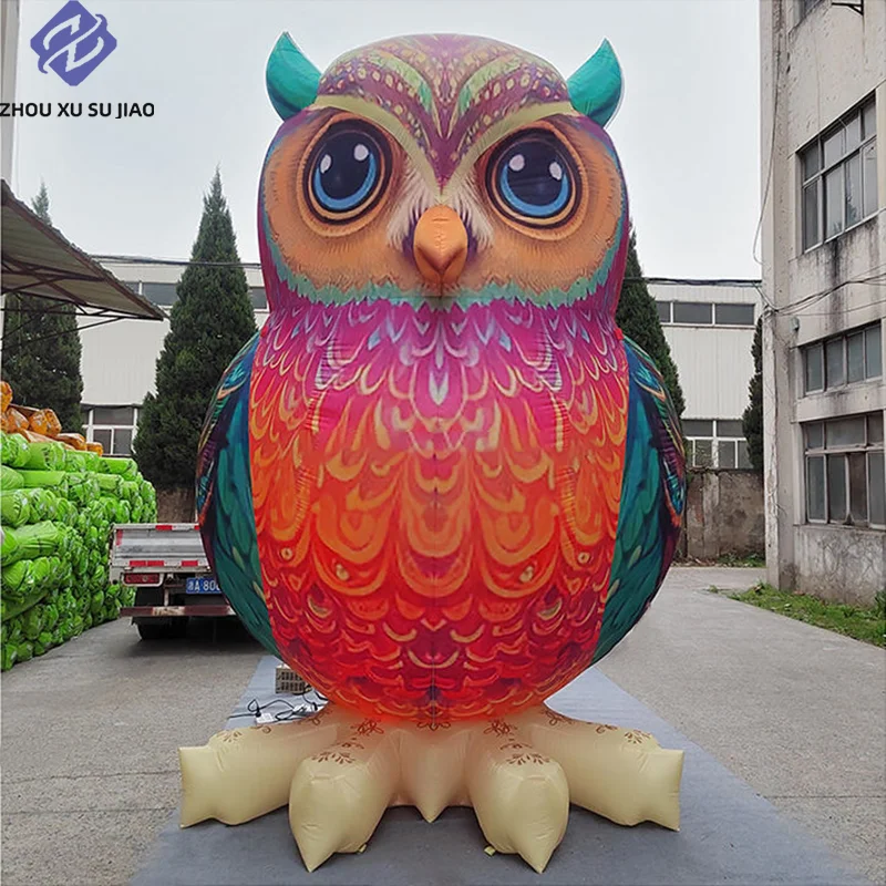 

Giant inflatable owl cartoon lamp, an inflatable animal figure, is used for stage decoration in themed events.