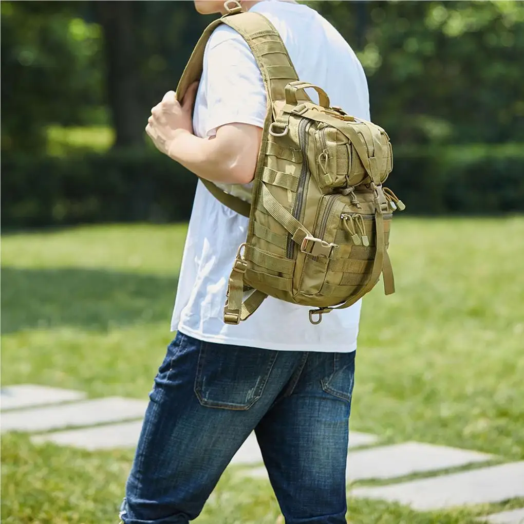 Chest Backpack Comfortable Daypack High-Strength Metal Zipper Head Motorcycle Single Bag Good Protection Hock Absorption
