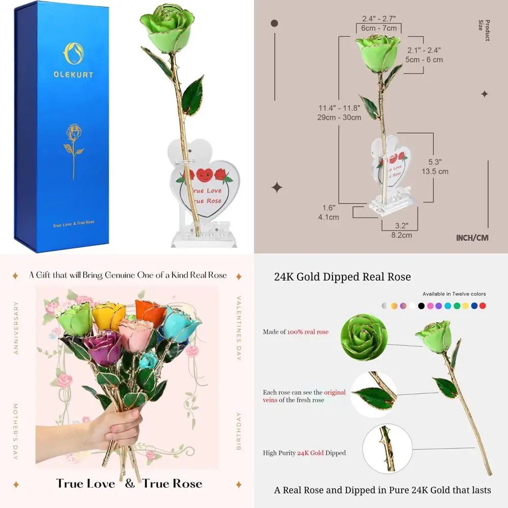 

Настоящие розы с позолотой 24 карата: идеальная годовщина, День святого Валентина, подарки ко Дню матери для жены, подруги или мамы