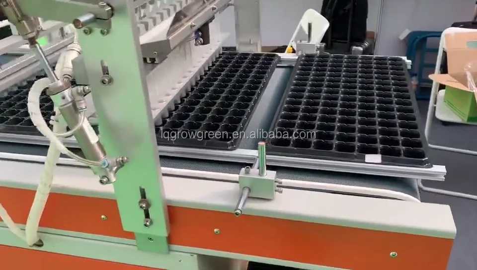 آلة بذر البذور الحضانة آلة شتلات الأرز التلقائي آلة بذارة الخضروات خط لعلبة الشتلات الأرز #4