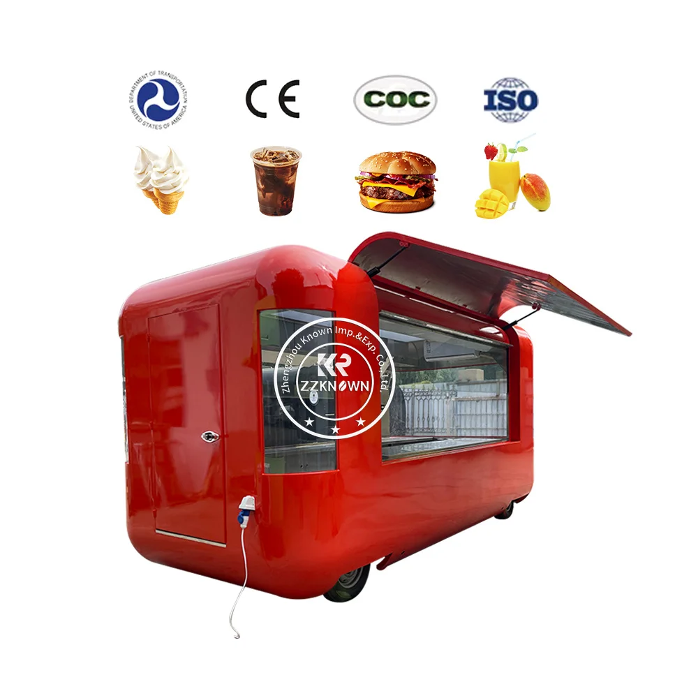 2023 OEM Outdoor Fast Food Cart Concession Food Trailer Hot Selling Coffee Outdoor Mobile Kitchen Food Truck Venidng Kiosk