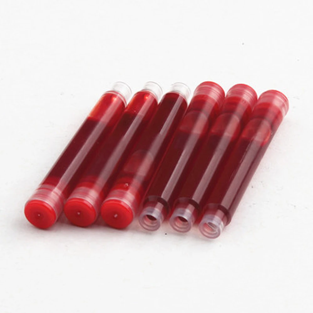 고품질 10pcs 색상 잉크 용품 만년필 잉크 리필 카트리지 사무실 학교 학생 문구류