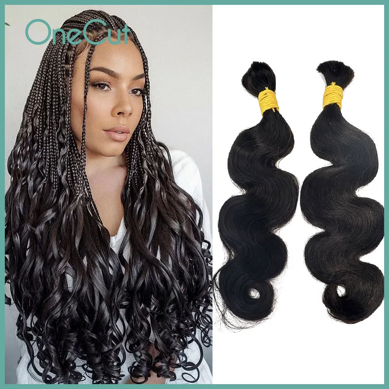 

Body Wave Bulk Hair For Braiding No Weft Natural Black Remy Hair Full End Bulk Human Hair Extensions Bundles 16"-26"Ship For US