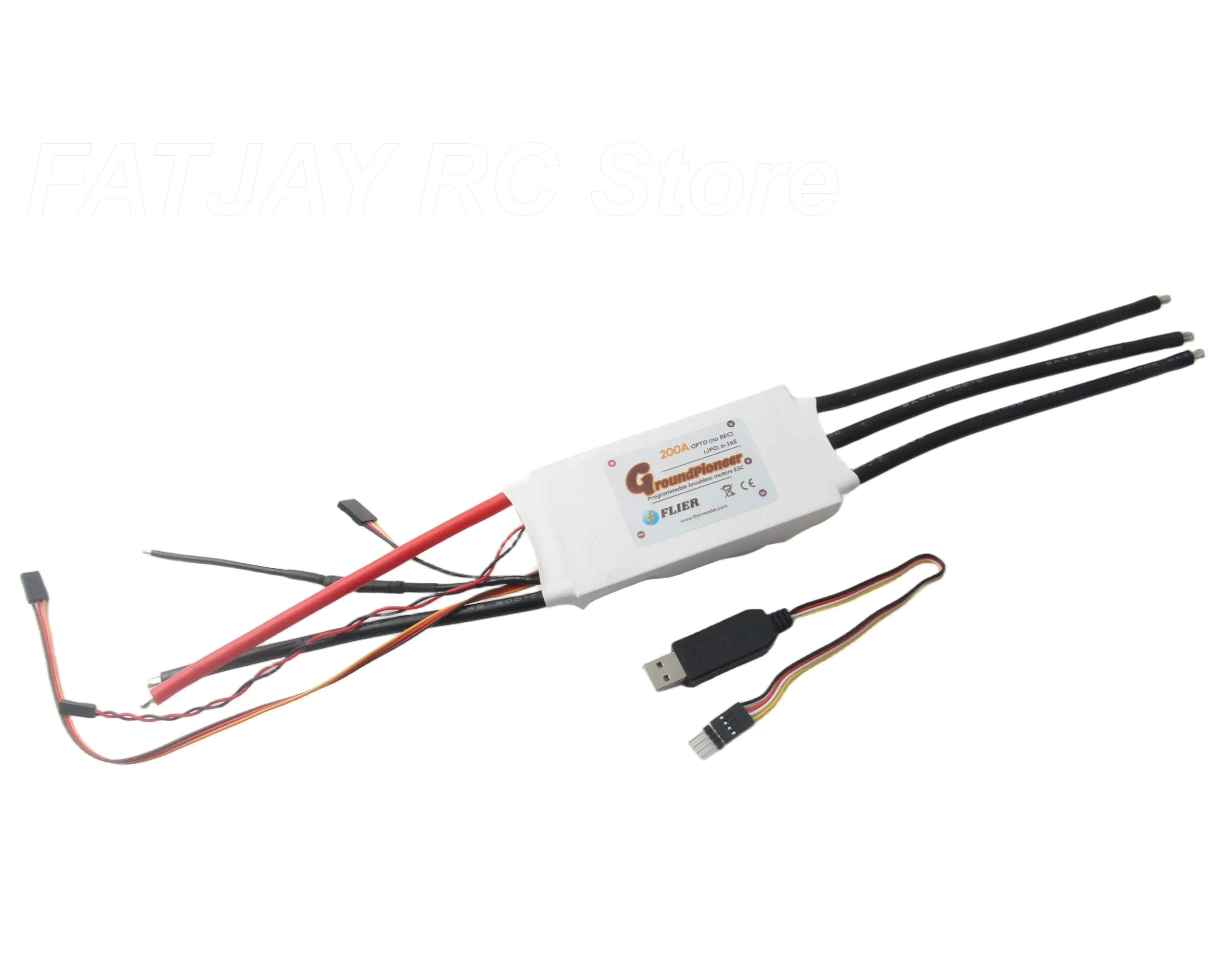 16S 200A High-Current Electronic Speed Controller | FATJAY FLIER | Brushless for RC Car Applications