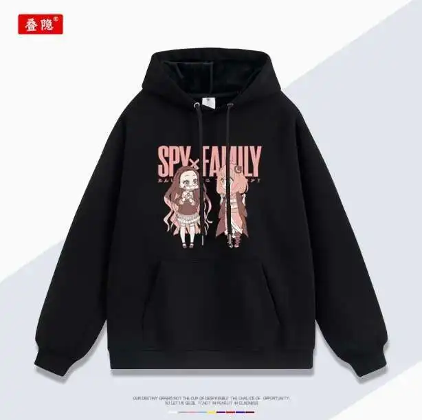 

Аниме Demon Slayer SPY×FAMILY Anya Forger толстовка с капюшоном косплей осень зима мужчины женщины пальто свободная куртка топы аниме