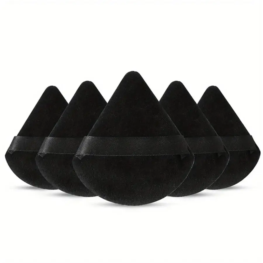 5 PCs New Triangular Sponge Puffs with a Soft Skin Friendly and Delicate Makeup Feel Suitable for Home Or Travel Use