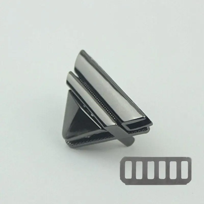 Cerradura de presión triangular de Metal de 4,6 CM, cerradura giratoria para bolso DIY, bolso, herrajes para equipaje, cierre, piezas de bolsa, accesorios