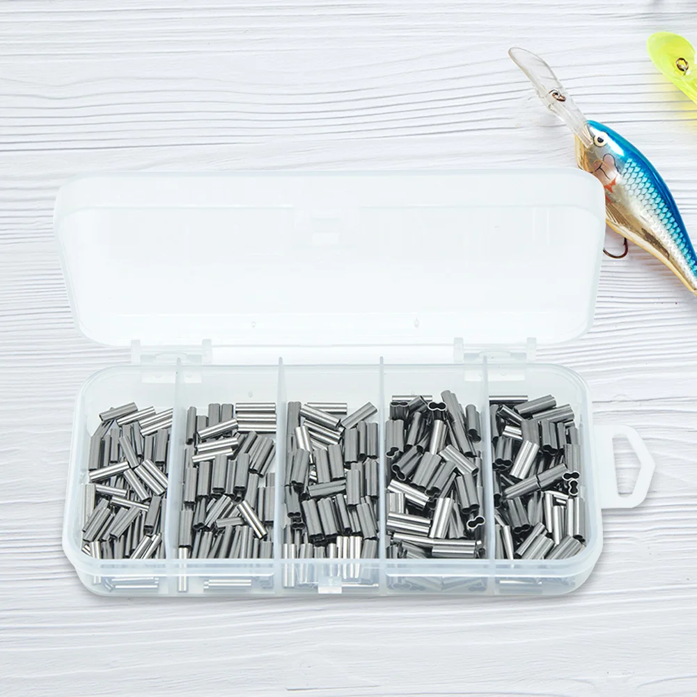 300 قطعة الصيد تجعيد الأكمام برميل مزدوج 1.0-1.8 مللي متر النحاس العقص حلقة كم عالية القوة استبدال عدة تزوير معالجة #1