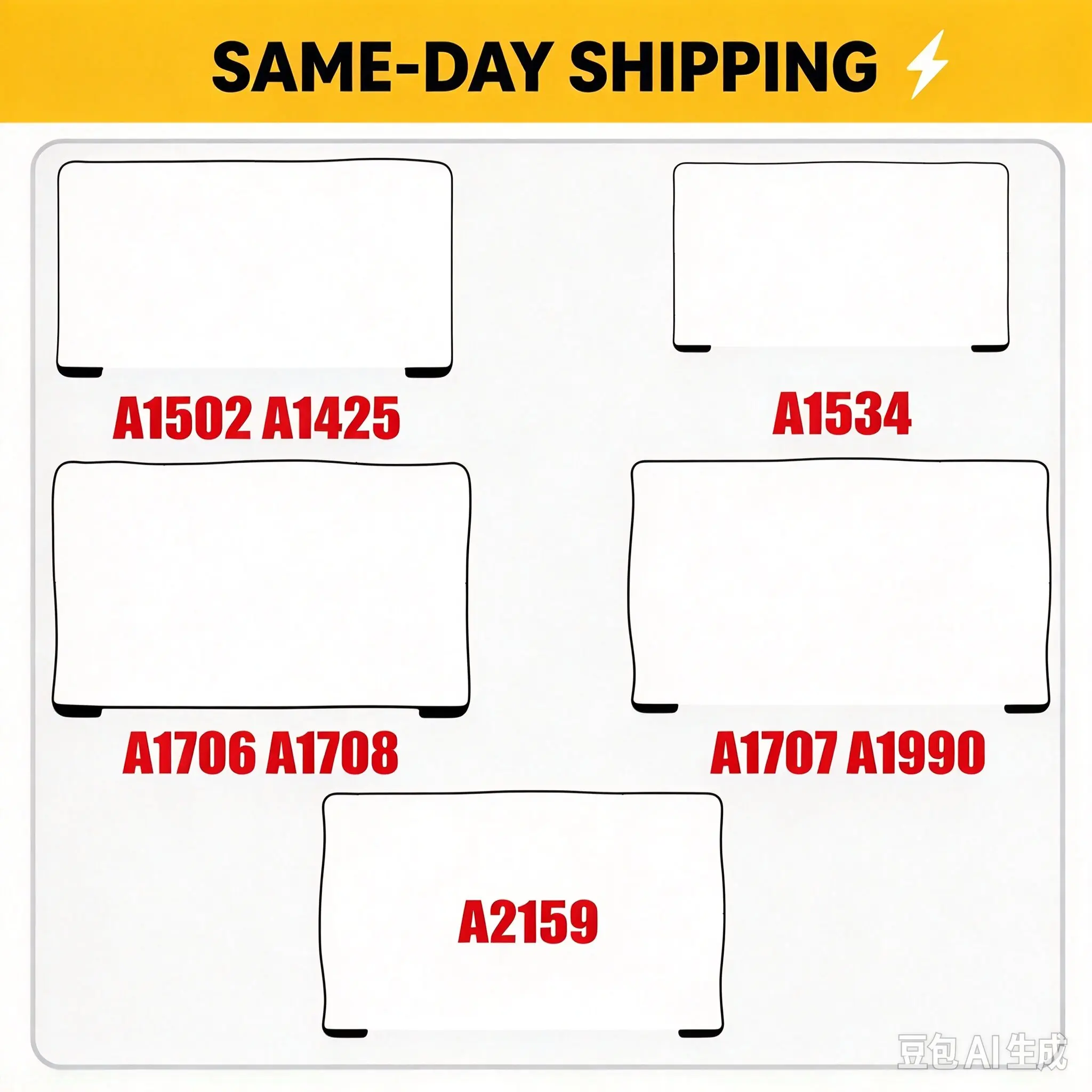 LCD Front Rubber Circle Bezel For MacBook A1369 A1466 A1502 A2442 A3404 A2681 A3240 A2485 A3114 A1990 A2289 A2159 A2251 A2337