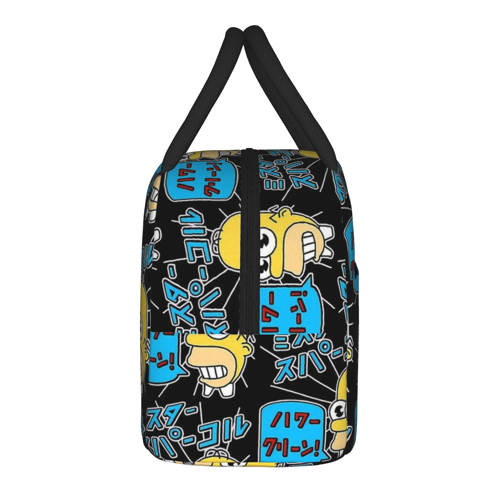 S-Simpsons Mr Sparkles Lunch Bag  Portable Lunch Box Men Office Print Cooler Bag Vintage Oxford Tote Food Bags