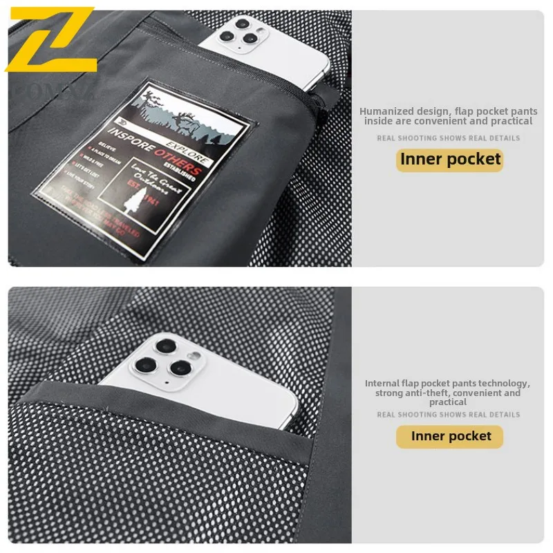 New Autumn Vest Jacket Men's Casual Windproof Big Pocket Sleeveless Work Jacket Plus Size Fishing Reflective Strip Vests Coat