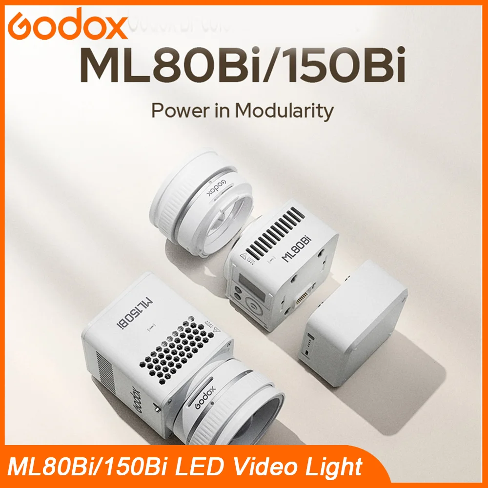 Godox ML80Bi/150Bi Bi-Color LED Video Light 80W/150W NFC/DMX Function Dimmable Fill Light for Photography/Video Shooting