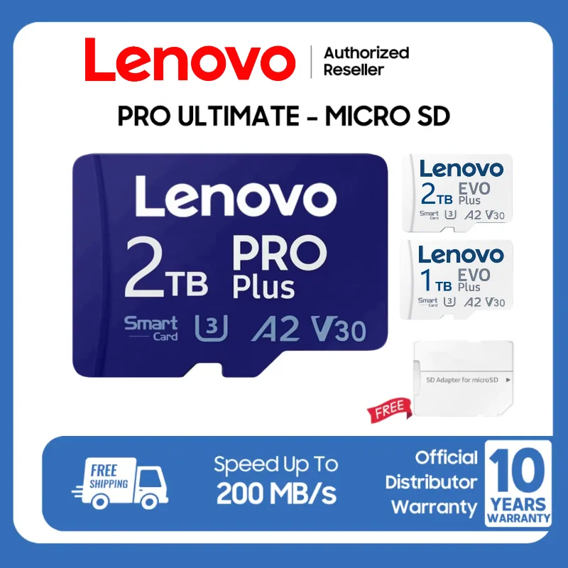

Lenovo 2TB Memory Card 128GB Class 10 V30 TF Card 1TB Mini SD Card 512GB High Speed Micro TF SD Card 256GB For Nintendo Switch