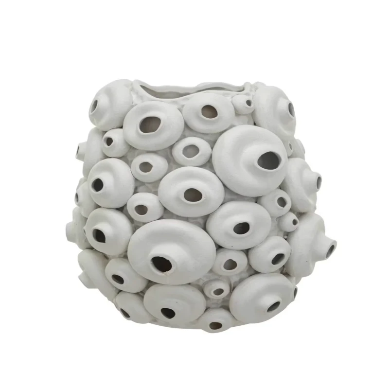 

Handmade Pottery Textured Coral Pattern Sand Vase