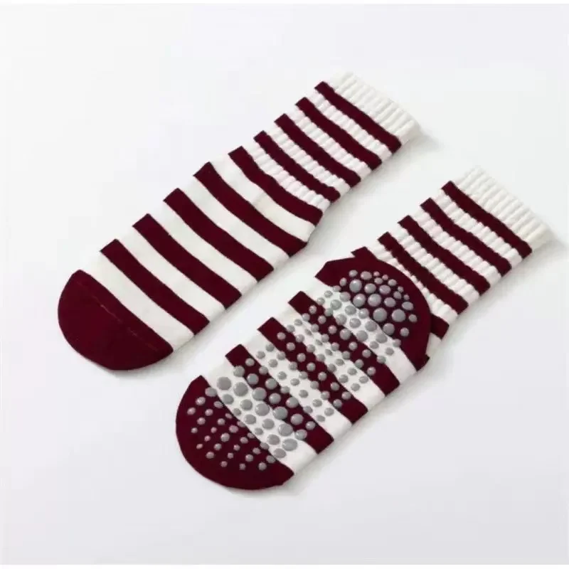 1/5Pairs Professional Anti-Slip Yoga Socks for Women Pilates Fitness Floor Socks Adult Dance Gripper Socks Indoor Sports