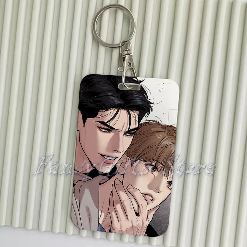 Hot Korean Manga BL Manwha Jinx Keychain Card Holders Yaoi Joo Jaekyung Kim Dan Keyring Bank Bus ID Credit Cards Key Ring Chains