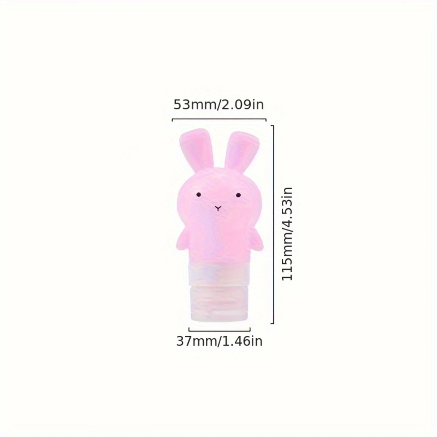 4 шт., силиконовые бутылки-дозаторы с милым кроликом, набор портативных бутылок-дозаторов для путешествий, силиконовая бутылка с крышкой, дорожная банка, мыть D