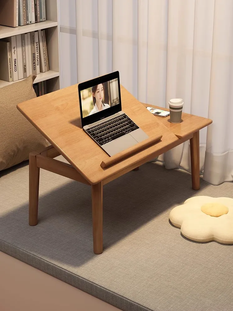 

Bed computer desk foldable bedroom household oversized lazy study desk notebook bay window small table