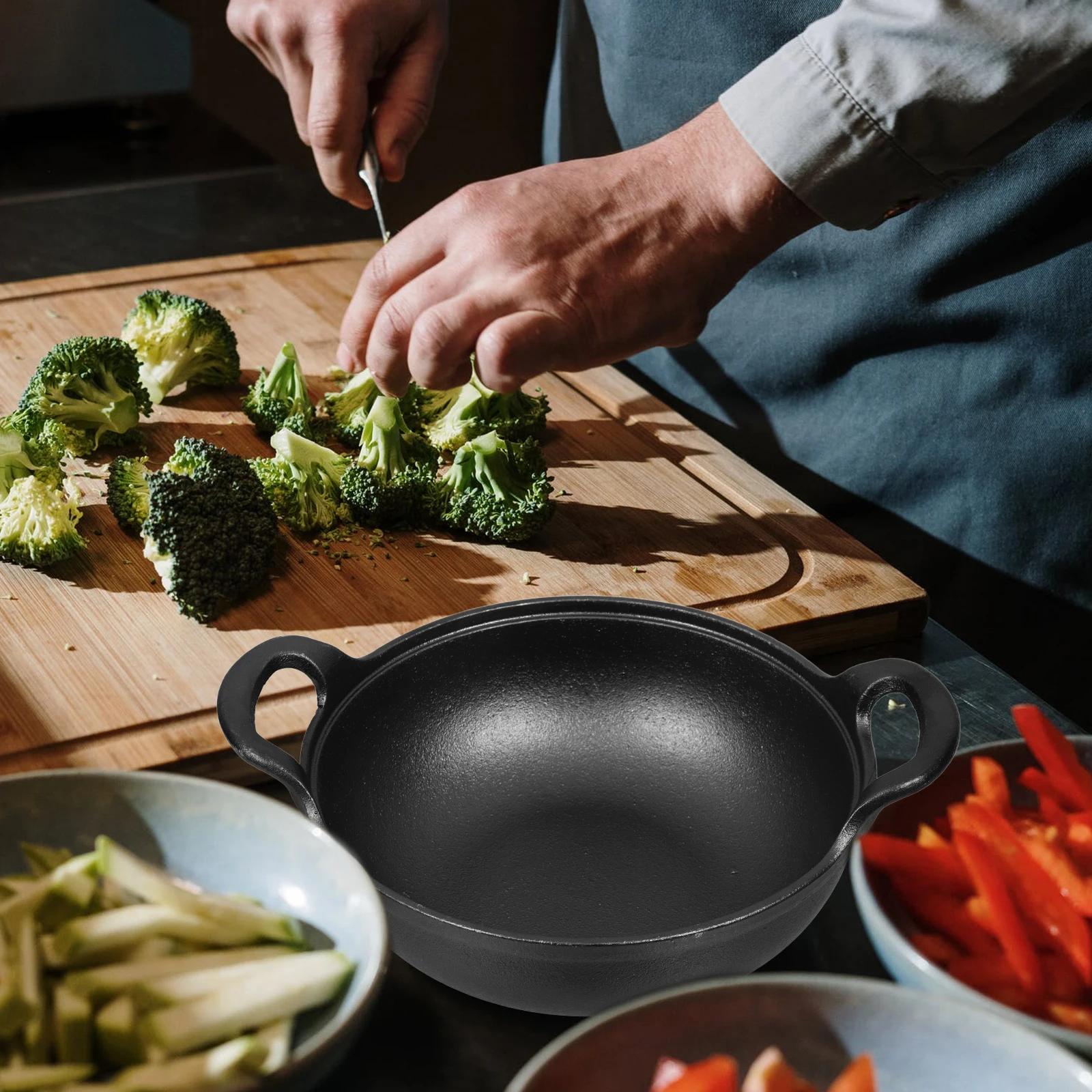 

Cast Iron Stew Pot Camping Cooker Hanging Soup Japanese Hotpot Picnic Outdoor Skillet Smooth Easy Wash Practical
