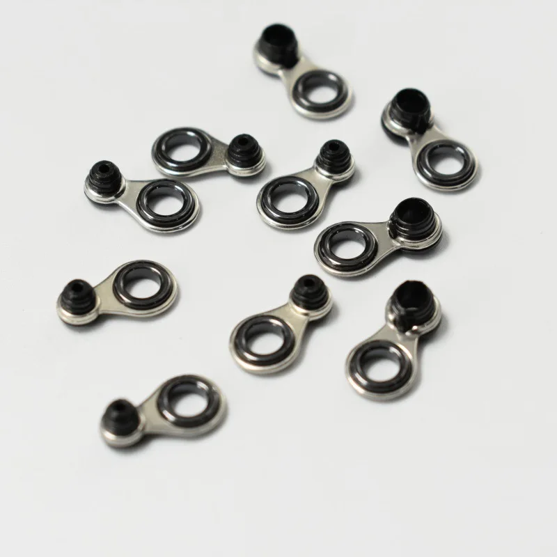 48pcs Stainless Steel Fishing Rod Guides Rings  Tips Line Rings Pole Rod Repair Kit DIY Eye Rings Mixed Size Fishing Accessories