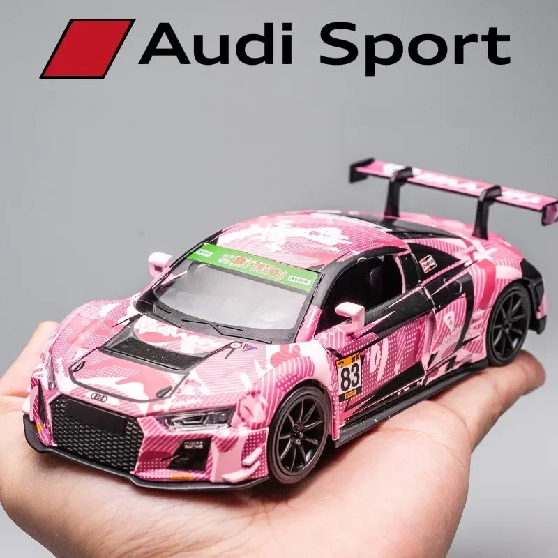 1: 32 Audi Sport R8 LMS CUP veicoli in metallo in lega Die cast veicoli giocattolo collezione suono e luce regali giocattolo di compleanno per bambini