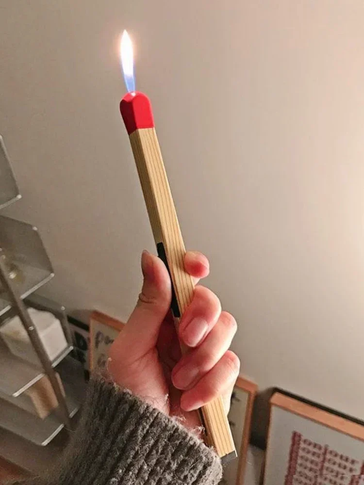 Long Matches Refillable Reusable Lighter Butane Fuel Barbecue Gas Stove Survival Tools Outdoor Men Women Cigarette Accessories