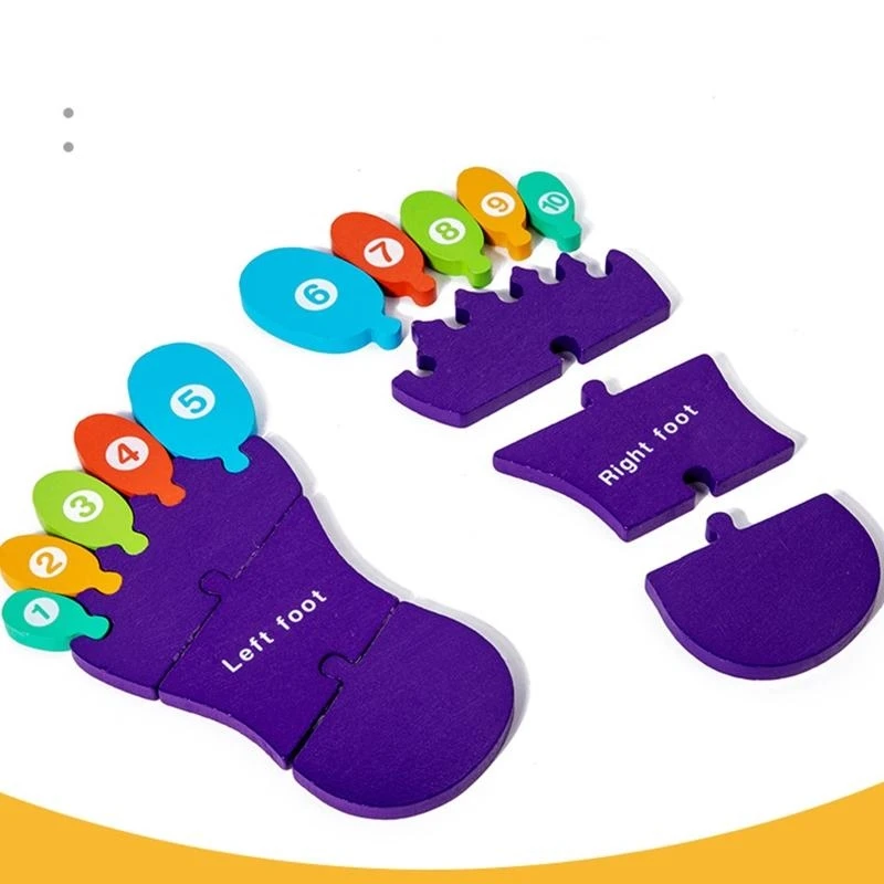 

Kids for Palm & Soles Wooden Puzzle Color Matching Toy Kindergarten Xmas G 15UB