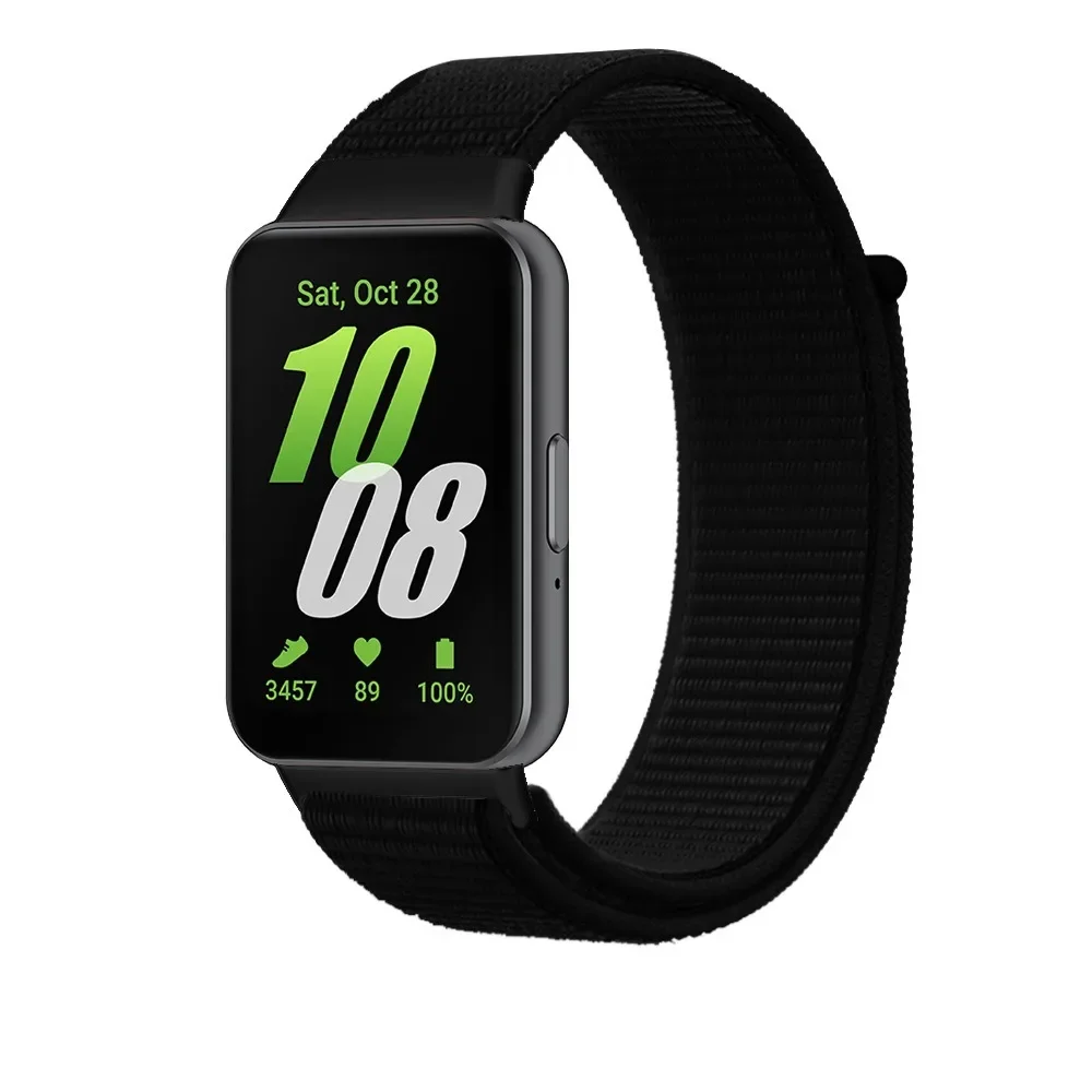 Offizielles Nylon-Schlaufenarmband für Samsung Galaxy Fit 3, weiches, bequemes, atmungsaktives Armband, Samsung Galaxy Fit 3 Correa Zubehör – Detail 9