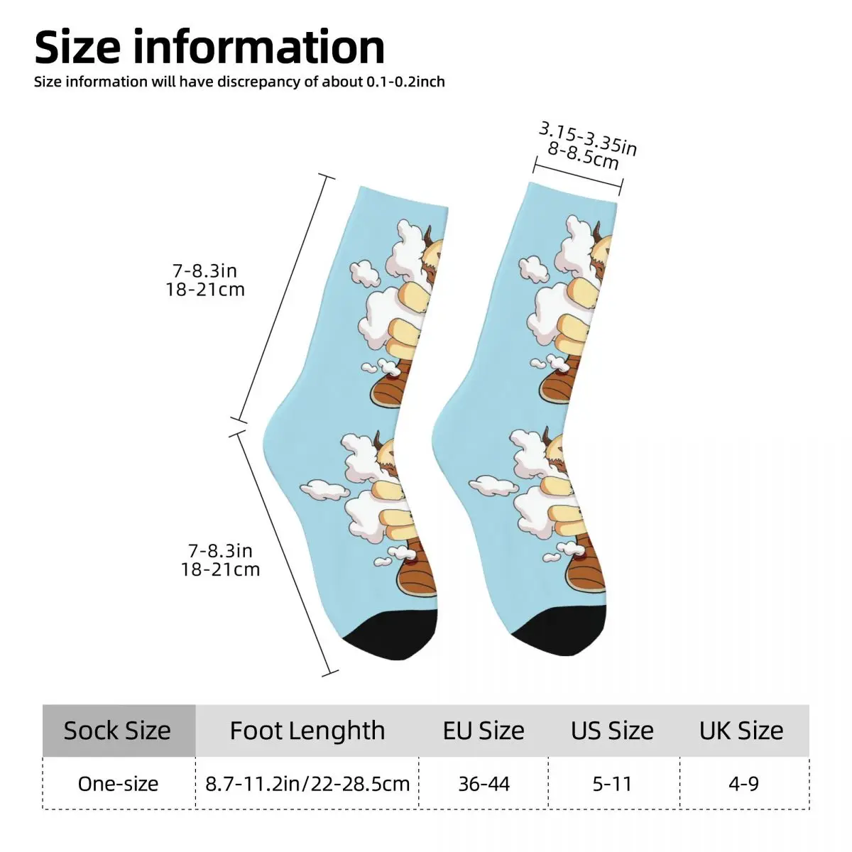 Appa With Clouds, Avatar The Last Airbender Socks Harajuku High Quality Stockings All Season Long Socks Unisex Christmas Gifts