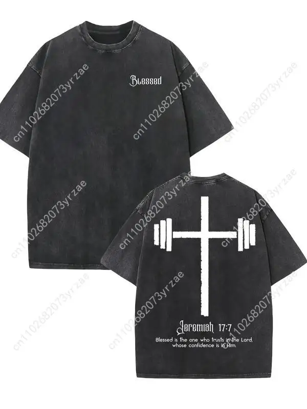 Retro Tshirt Blessed Man Woman High Quality Vintage T Shirt Cotton Short Sleeves Fashion T-shirt Soft Breathable Tops