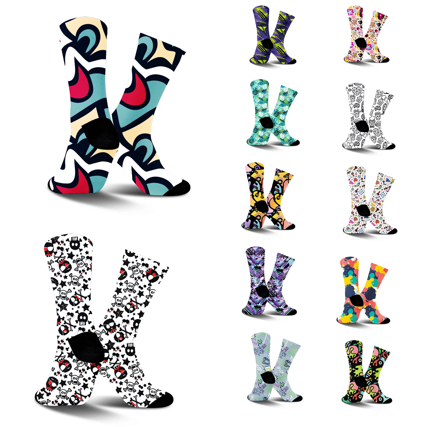 

Colorful Spray - Painted Cycling Socks: Unisex, Sweat - Absorb, and Fashion - Forward