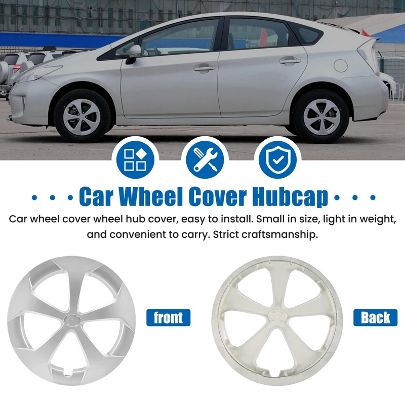 15 Inch Car Wheel Cover Hub Cap Replacement For Toyota Prius 2012 2013 2014 2015