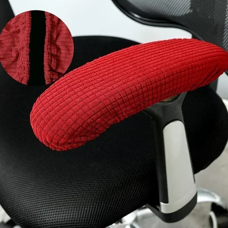 2Pcs/set Chair Armrest Pads For Home Office Chairs Elbow Relief Polyester Armrest Gloves Slip Proof Sleeve Pack Chair Cover