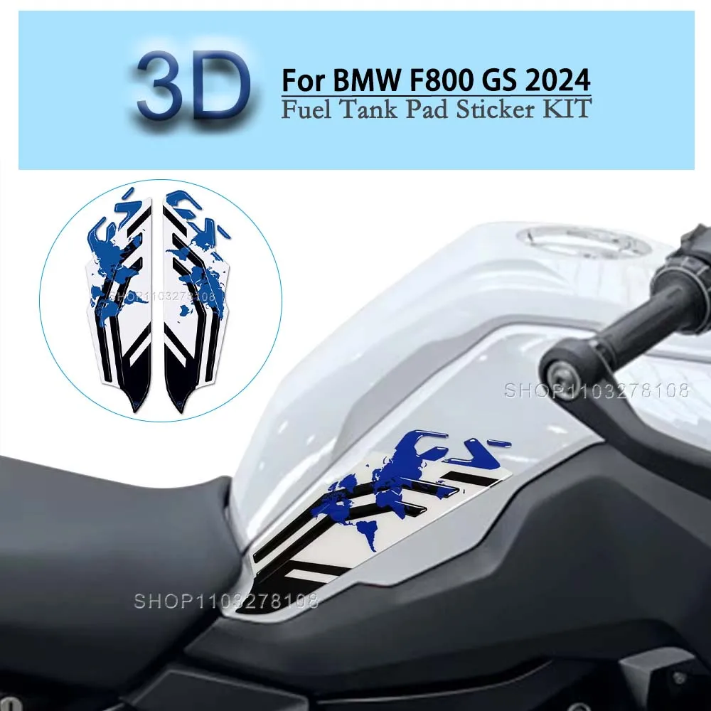

For BMW F800 GS 2024 Customized Version Motorcycle Fuel Tank Pad Protection Stickers Waterproof 3D Gel Epoxy Resin Decals Kit
