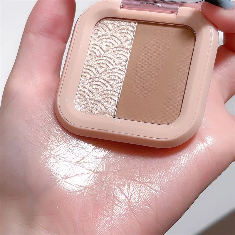 Shading Powder Highlight Contour Compact Makeup Palette Nose Stereo Nose Shadow Brighten Ginger Thin and Glittering