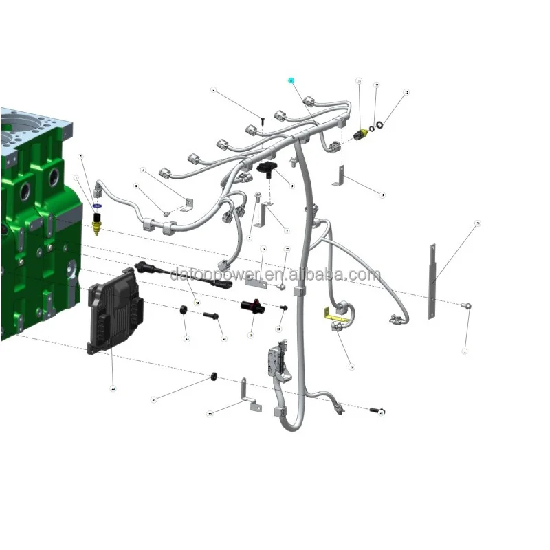 SDEC SC7H SC7H260Q5 Diesel Engine Parts Wiring Harness S00026115 S00026251 S00024110 S00013710