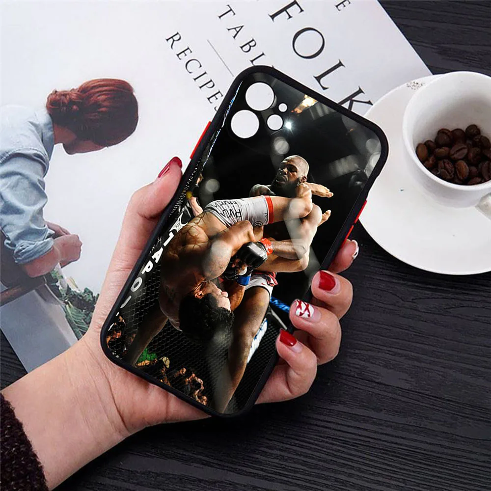 Phone Case For iphone 16Pro 7 8 Plus 15 14 13 Mini 12 11 16 Pro Max SE XR kHabib Nurmagomedov Matte Frosted Translucent Cover