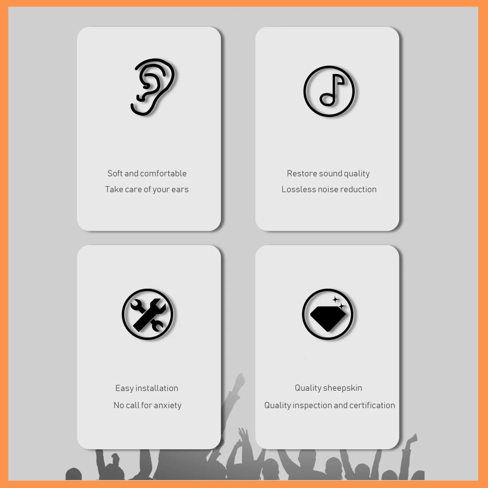 

4pcs Black Headphone Protective Covers Dustproof Stretch Washable Covers for 6 8.5cm Headsets Protector