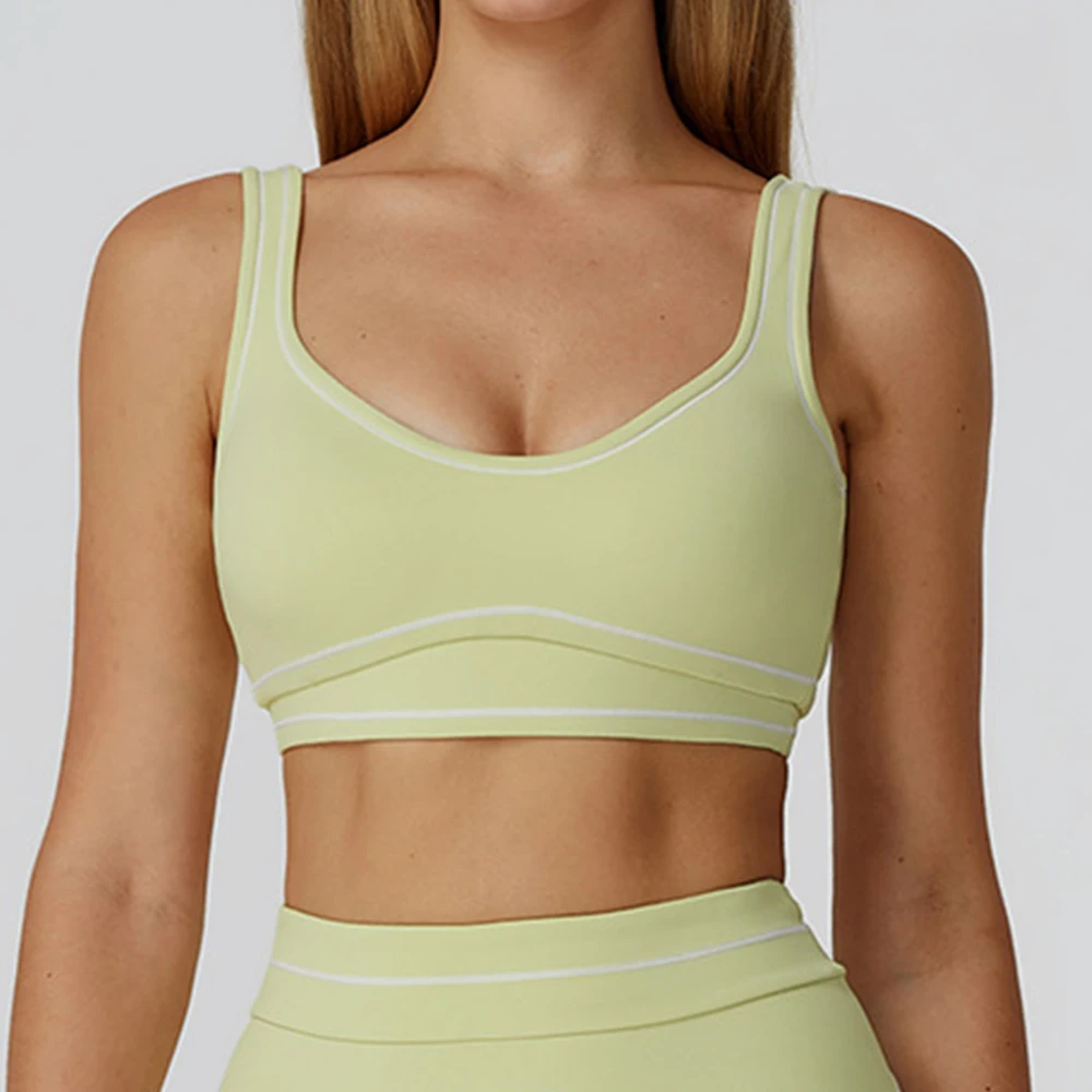 

Women's Sports Yoga Bra U Back Fitness Running Shockproof Yoga Underwear Gym Clothes Quick Drying Breathable Sports Tank Top